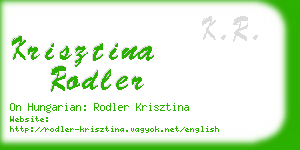 krisztina rodler business card